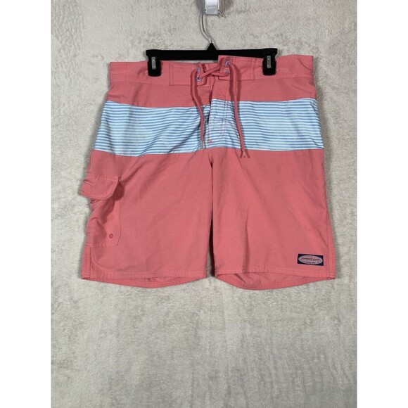Vineyard Vines‎ Mens Performance Board Cruise Shorts Swim Trunks Size 34 Pink - Picture 1 of 6